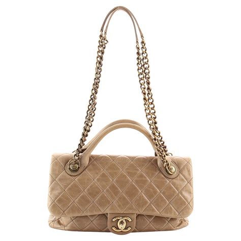 Chanel Castle Rock Flap Bag Quilted Glazed Calfskin Medium 